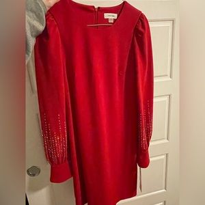 Women Calvin Klein MIDI Red Dress size 4